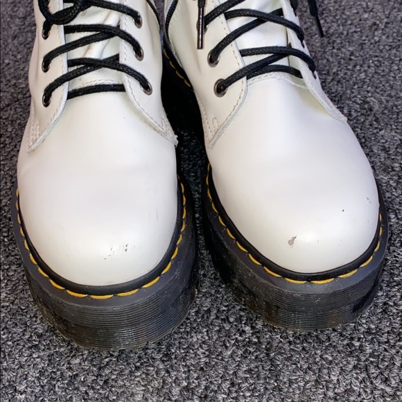 White Dr Marten / Doc Marten Jadon platform  boots - Picture 6 of 6